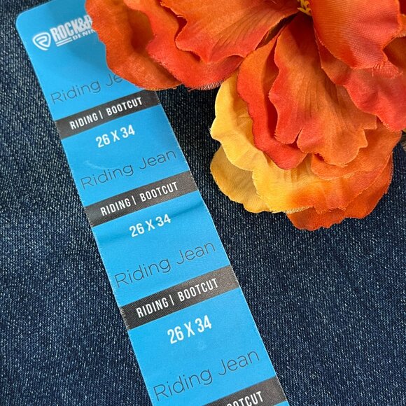 Rock & Roll Denim Midrise Stretch Bootcut Women's Riding Jeans (26x34) NEW - Picture 10 of 11